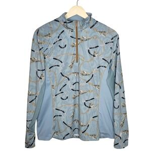 Arista Equestrian Tassel Citadel Mesh Sun Shirt Size XL Blue Gold Pattern